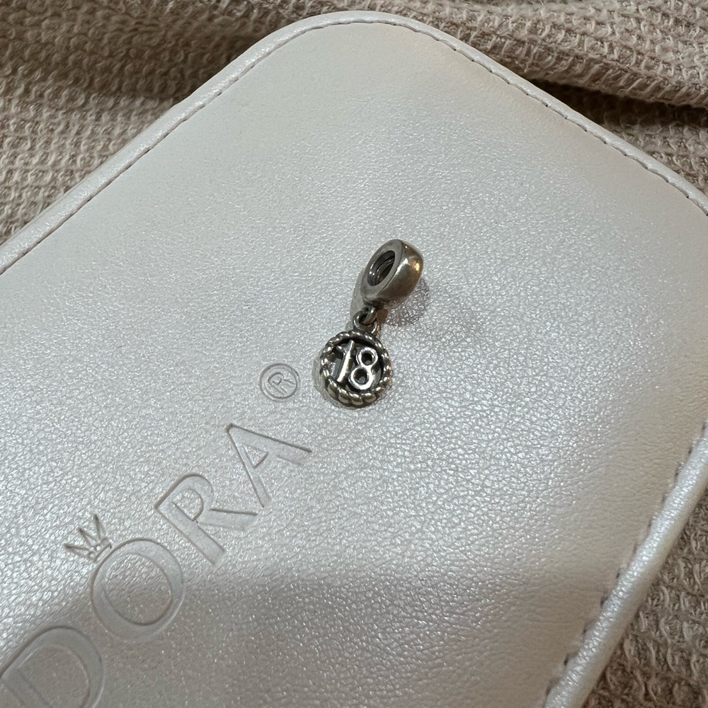 Pandora charm the number 18